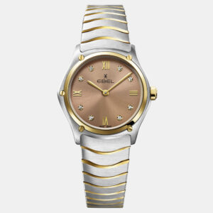 Ebel Brown Stainless Steel Sport Classic 1216556 Quartz Women's Wristwatch 29 mm