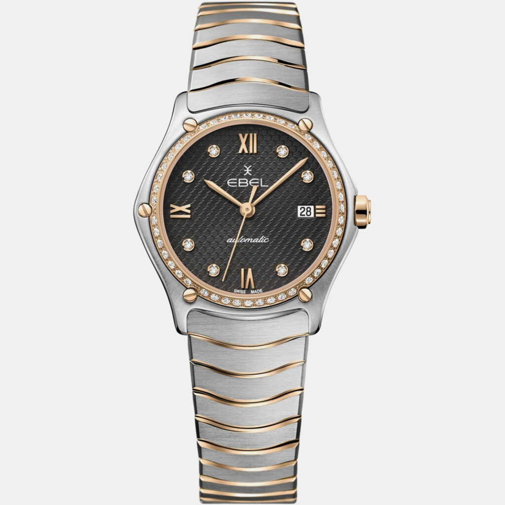 luxury-women-ebel-used-watches-p1152866-001 Ebel Black Stainless Steel Sport Classic 1216529 Quartz Women's Wristwatch 29mm