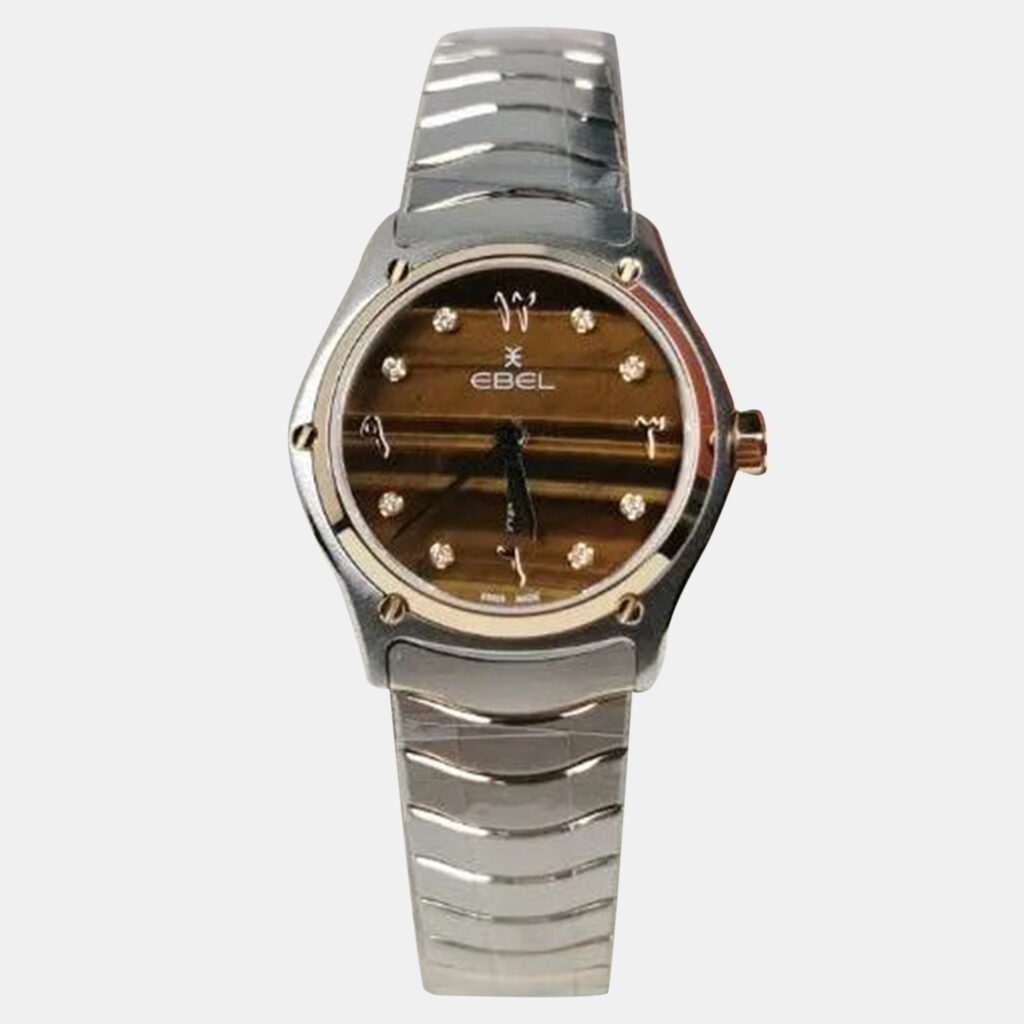 luxury-women-ebel-used-watches-p1152872-001 Ebel Brown Stainless Steel Sport Classic Limited Edition 1216611 Quartz Women's Wristwatch 29 mm