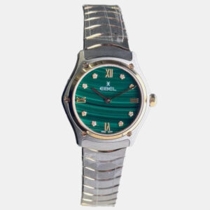 Ebel Green Stainless Steel Sport Classic 1216609 Quartz Women's Wristwatch 29 mm