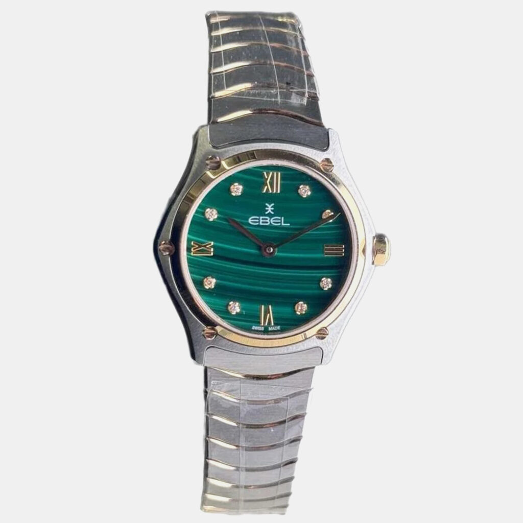 luxury-women-ebel-used-watches-p1152873-001 Ebel Green Stainless Steel Sport Classic 1216609 Quartz Women's Wristwatch 29 mm