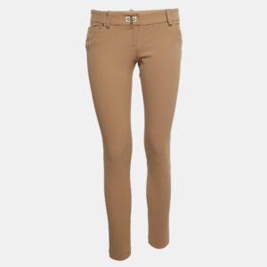 Elisabetta Franchi Beige Synthetic Trousers M