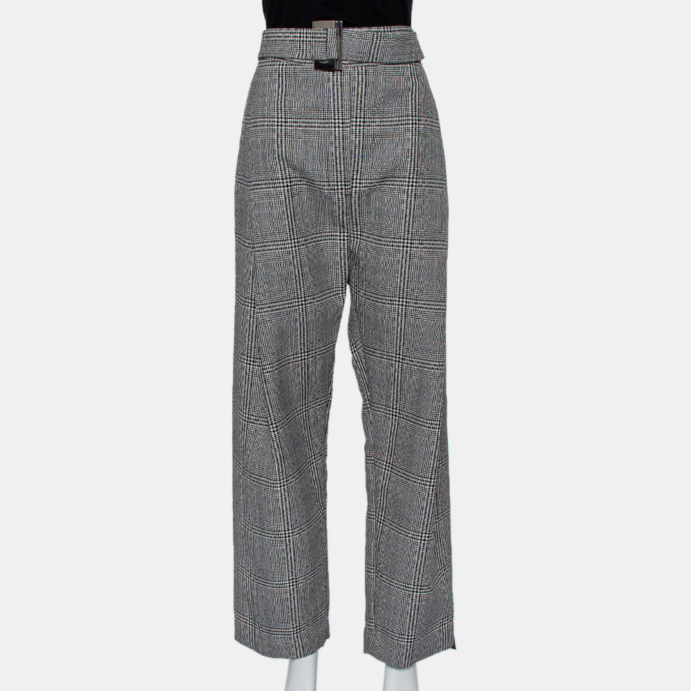 luxury-women-ellery-new-clothes-p434196-010 Ellery Monochrome Wool High Rise Kool Aid Belted Trousers M