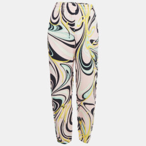 Emilio Pucci Multicolor Onde Print Cotton Track Pants L