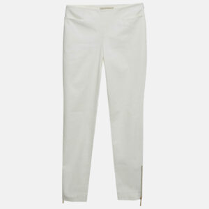 Emilio Pucci White Cotton Gabardine Trousers S