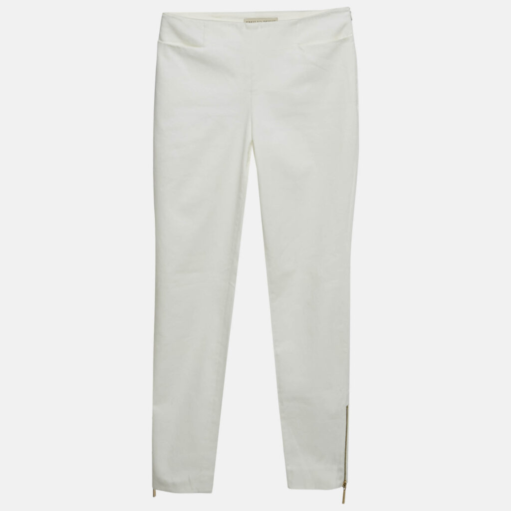 luxury-women-emilio-pucci-used-clothes-p1165573-007 Emilio Pucci White Cotton Gabardine Trousers S