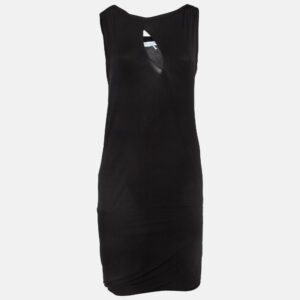 Emilio Pucci Firenze Black Silk Jersey Mini Dress M