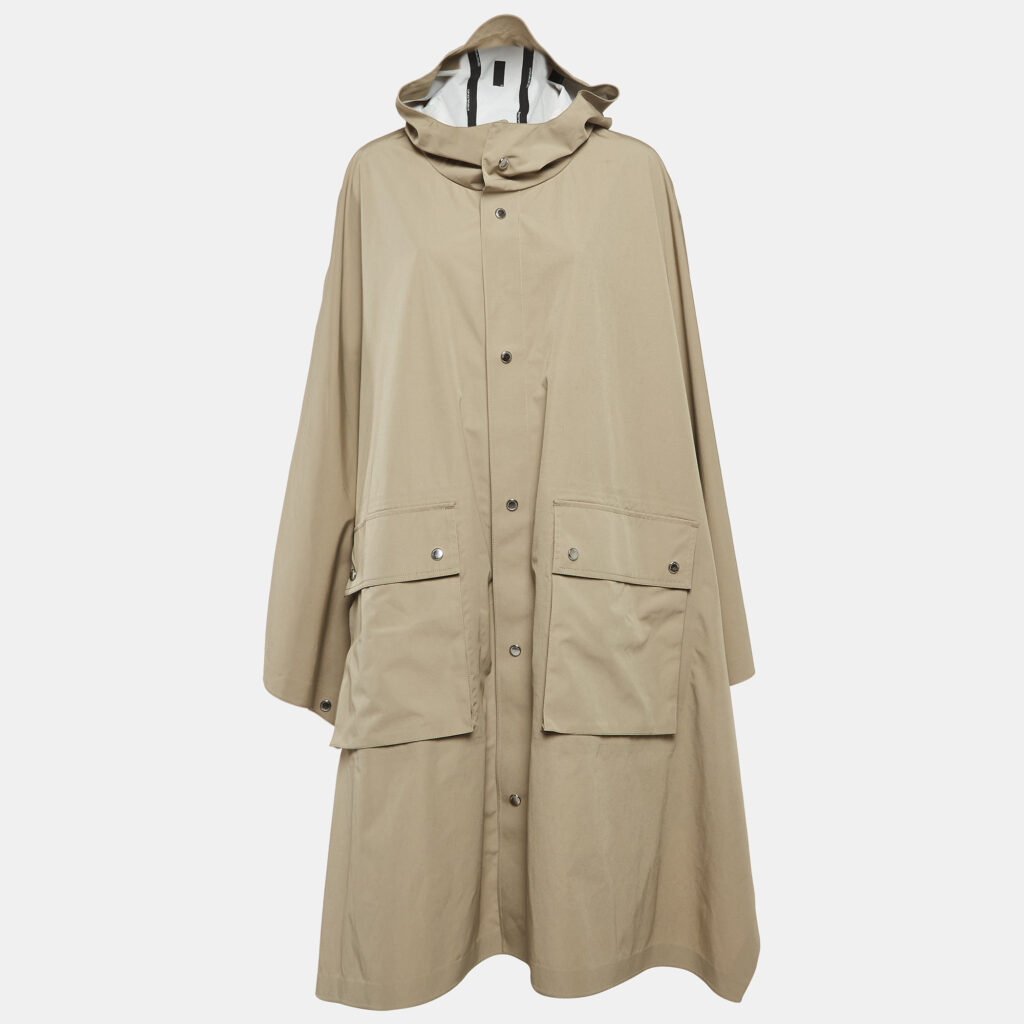 luxury-women-emporio-armani-new-clothes-p1042983-004 Emporio Armani Khaki Green Hooded Trench Coat XL