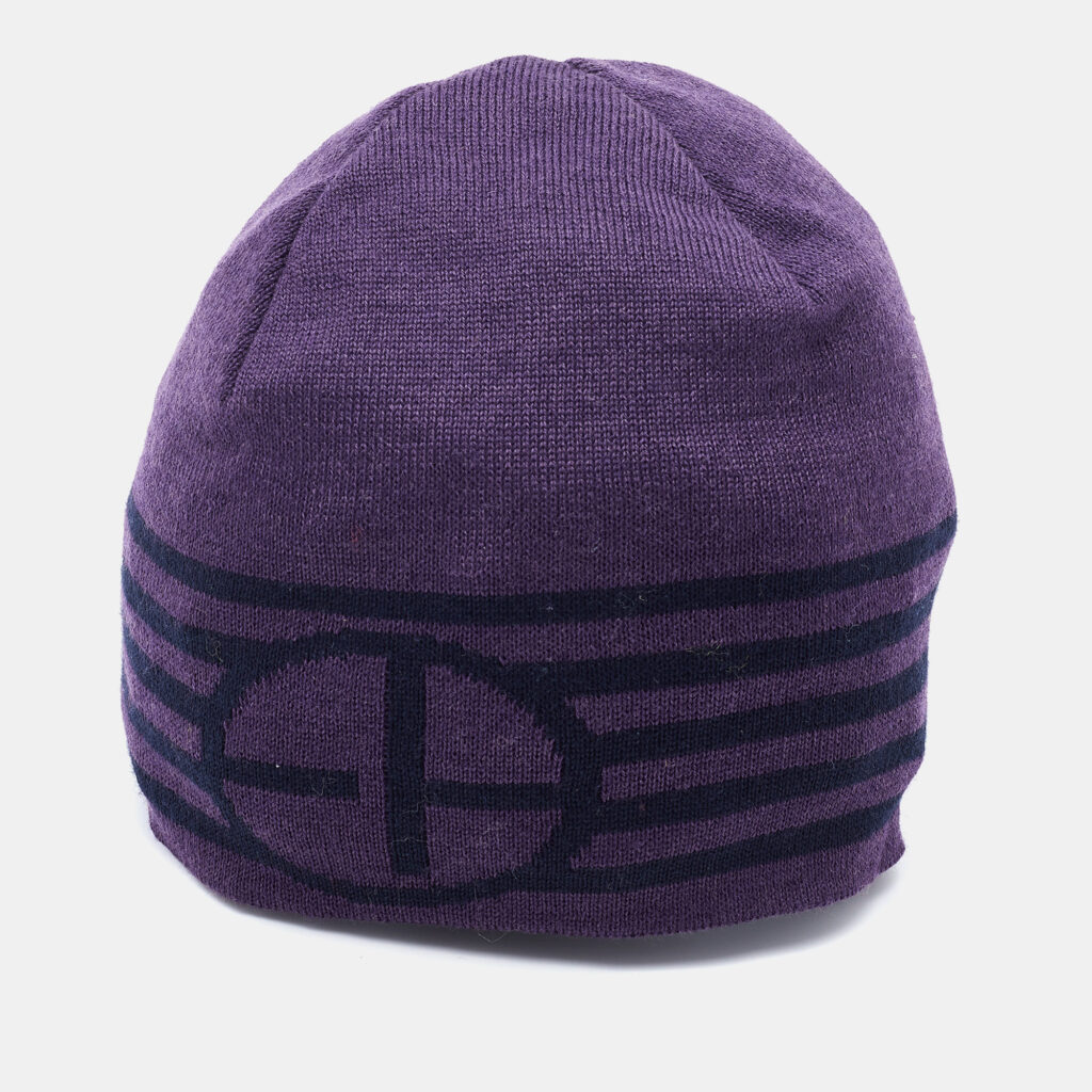 luxury-women-emporio-armani-used-accessories-p755192-005 Emporio Armani Purple Striped Wool Beanie 56 cm