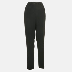 Emporio Armani Black Crepe Formal Pants L