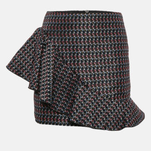 Emporio Armani Multicolor Geometric Jacquard Ruffled Mini Skirt S
