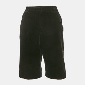 Emporio Armani Black Velvet Shorts L