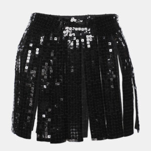 Emporio Armani Black Sequin Mini Skirt M