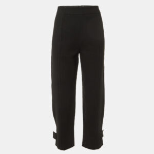 Emporio Armani Black Crepe Tapered Pants S