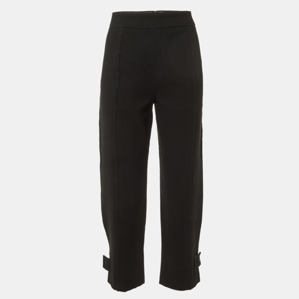 Emporio Armani Black Crepe Tapered Pants S