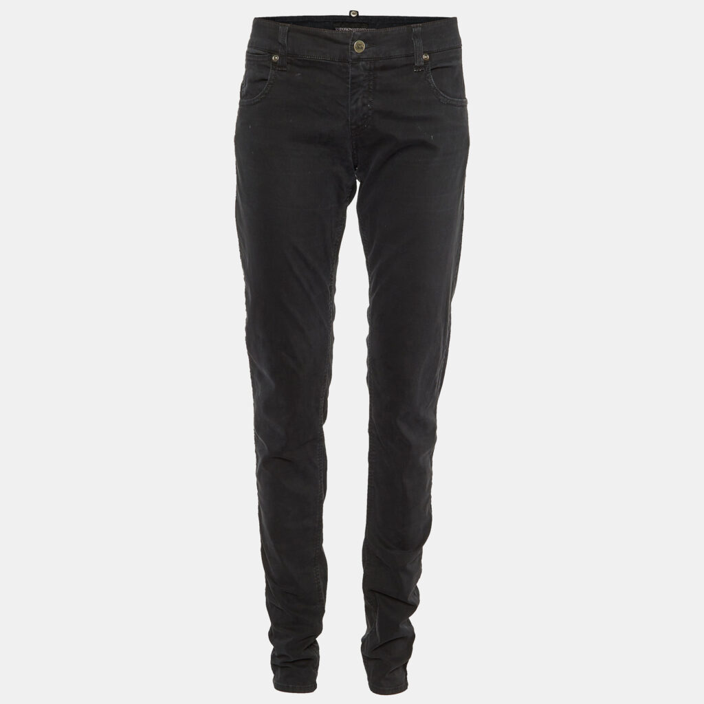 Emporio Armani Black Cotton Slim Fit Jeans M/Waist 34"