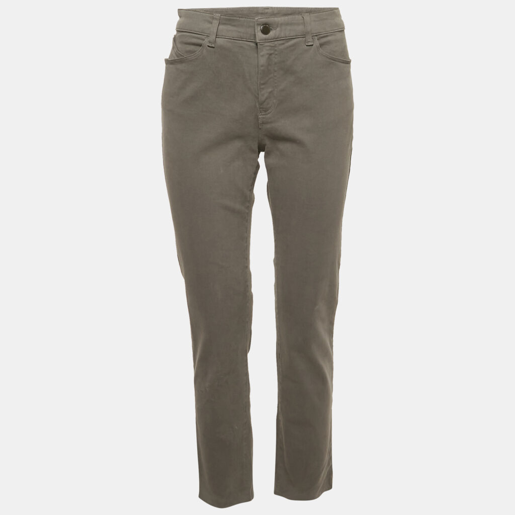 Emporio Armani Grey Cotton Drill Skinny Jeans L Waist 31"