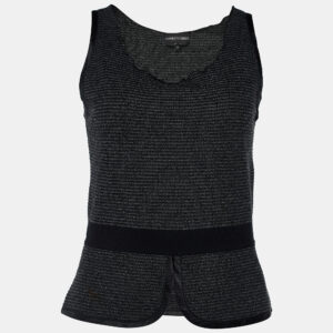 Emporio Armani Black Knit Sleeveless Top S