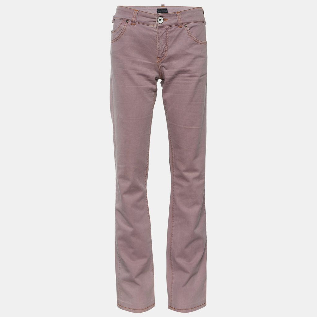 luxury-women-emporio-armani-used-clothes-p687713-001-1 Emporio Armani Pale Pink Denim Straight Fit Jeans M