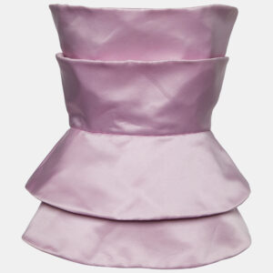Emporio Armani Pink Silk Satin Strapless Top M
