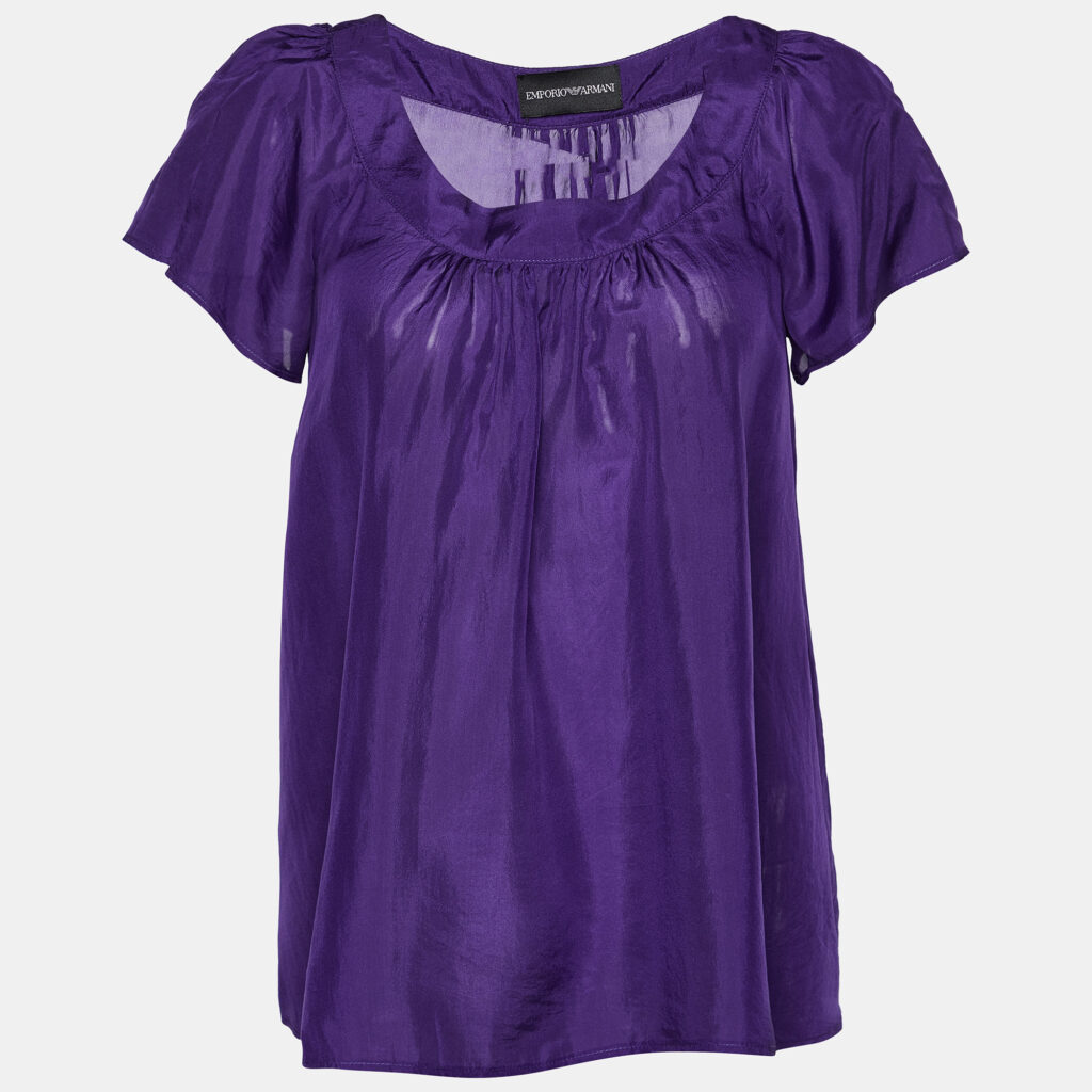 luxury-women-emporio-armani-used-clothes-p803278-004 Emporio Armani Purple Silk Top S