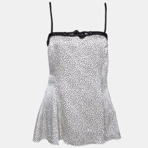 Emporio Armani Monochrome Printed Silk Cami Top M