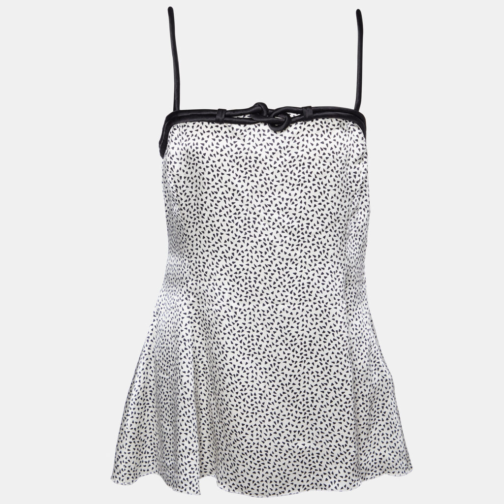 luxury-women-emporio-armani-used-clothes-p853993-001 Emporio Armani Monochrome Printed Silk Cami Top M