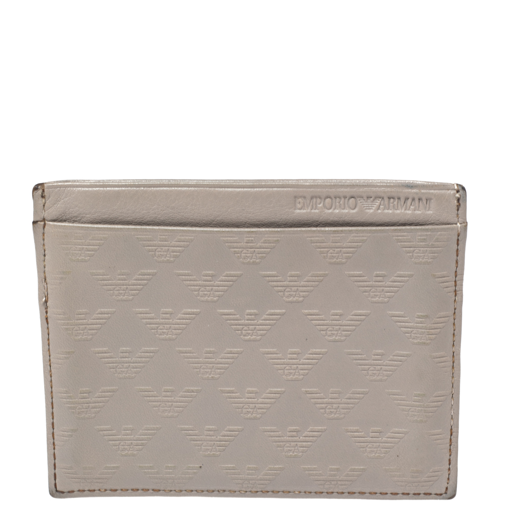 luxury-women-emporio-armani-used-handbags-p533434-006-2 Emporio Armani Grey Leather Card Holder
