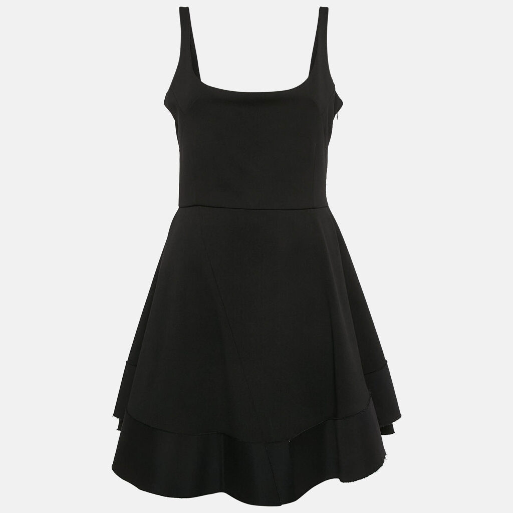 luxury-women-esteban-cortaza-used-clothes-p1109147-007 Esteban Cortazar Black Jersey Fit and Flare Mini Dress L