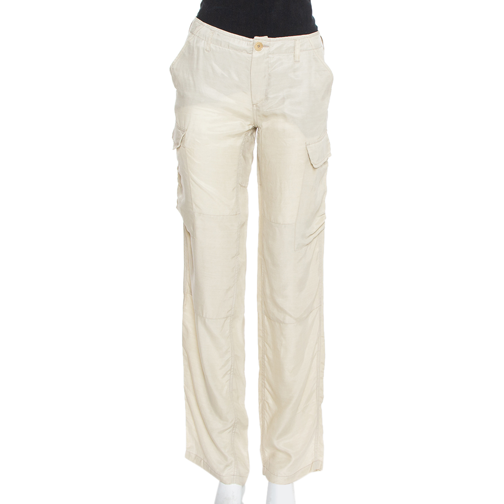 luxury-women-etro-new-clothes-p393580-001 Etro Beige Cupro Cargo Trousers M