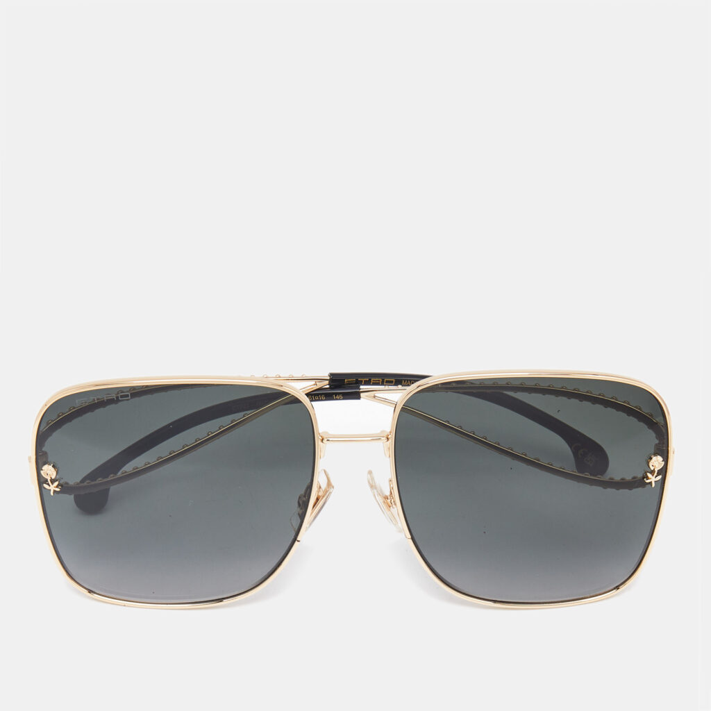 luxury-women-etro-used-accessories-p1147246-001 Etro Black/Gold Gradient 0070/S Square Sunglasses