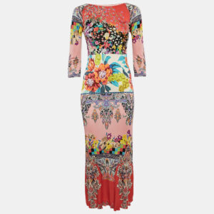 Etro Multicolor Printed Jersey Maxi Dress S