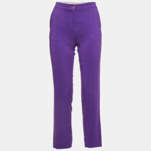Etro Purple Crepe Tailored Pants M