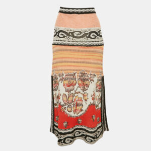 Etro Multicolor Patterned Knit Midi Skirt M