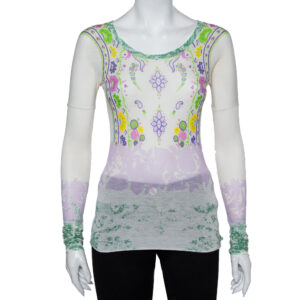 Etro Multicolor Floral Printed Cotton Long Sleeve T-Shirt M