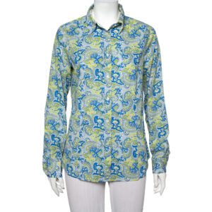Etro Multicolor Paisley Printed Cotton Button Front Shirt L
