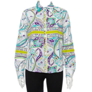 Etro Multicolor Paisley Prited Cotton Button Front Shirt L