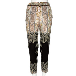 Etro Multicolor paisley Printed Sateen Pants M