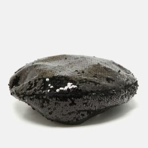 Eugenia Kim Black Sequin Beret Cap S