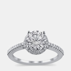 14K White Gold  Lab Grown Diamond Engagement Ring (1 cts) US 7