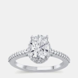 14K White Gold  Lab Grown Diamond Engagement Ring (1 cts) US 7
