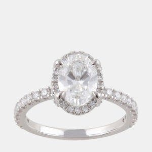 14K White Gold  Lab Grown Diamond Engagement Ring (1.23 cts) US 7