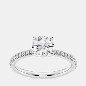14K White Gold  Lab Grown Diamond Engagement Ring (1.54 cts) US 7