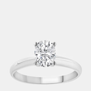 14K White Gold  Lab Grown Diamond Solitaire Ring  (1.5 cts) US 7