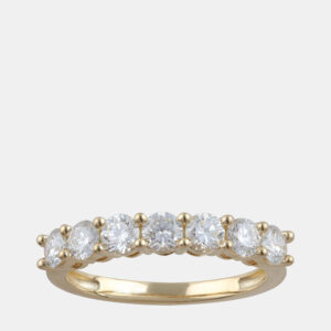 14K Yellow Gold  Lab Grown Diamond Seven Stone Band (0.7 cts)