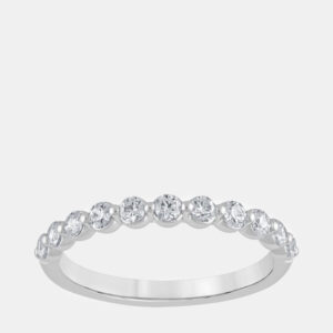 14K White Gold  Lab Grown Diamond Band (0.5 cts)
