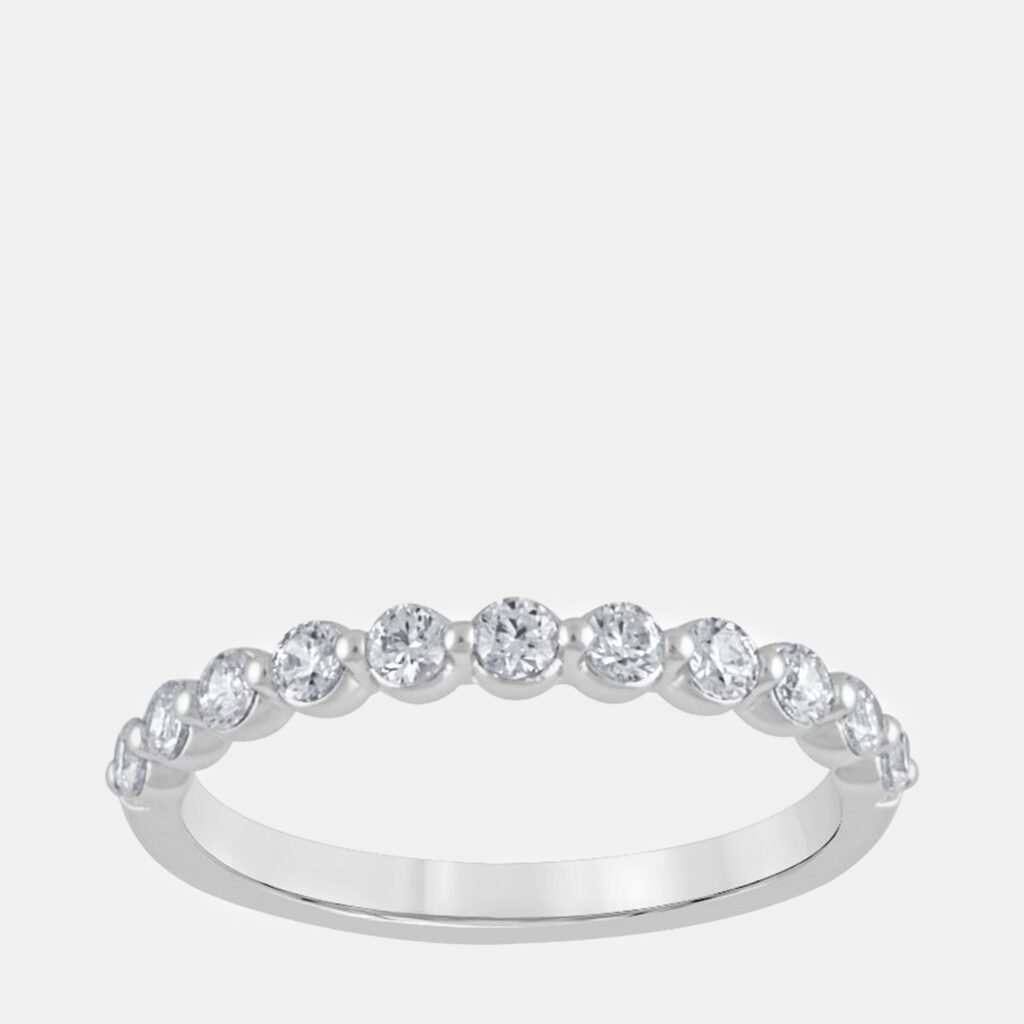14K White Gold Lab Grown Diamond Band (0.5 cts)