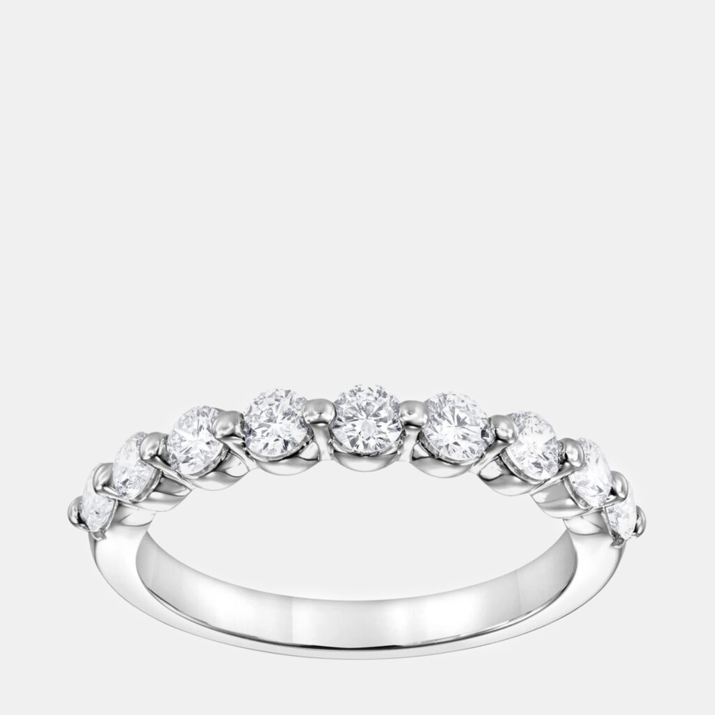 14K White Gold Lab Grown Diamond Band (0.7 cts)