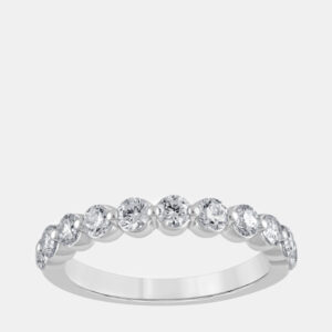 14K White Gold  Lab Grown Diamond Band (1 cts)