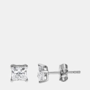 14K White Gold  Lab Grown Diamond Basic Stud Earring (0.8 cts)